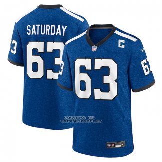 Camiseta NFL Game Indianapolis Colts Jeff Saturday Indiana Nights Alterno Azul