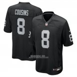 Camiseta NFL Game Las Vegas Raiders Kirk Cousins Negro Camiseta NFL Game Las Vegas Raiders Kirk Cousins Negro