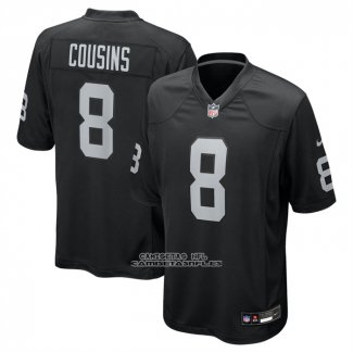 Camiseta NFL Game Las Vegas Raiders Kirk Cousins Negro