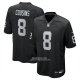 Camiseta NFL Game Las Vegas Raiders Kirk Cousins Negro