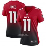 Camiseta NFL Game Mujer Atlanta Falcons Julio Jones 2nd Alterno Rojo