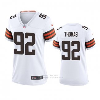 Camiseta NFL Game Mujer Cleveland Browns Chad Thomas 2020 Blanco