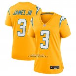 Camiseta NFL Game Mujer Los Angeles Chargers Derwin James Jr Alterno Charger Power Oro Camiseta NFL Game Mujer Los Angeles Chargers Derwin James Jr Alterno Charger Power Oro