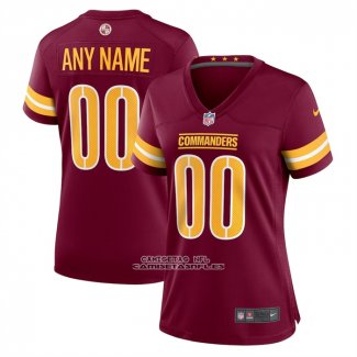 Camiseta NFL Game Mujer Washington Commanders Personalizada Rojo