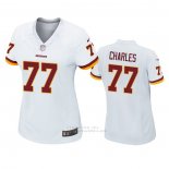 Camiseta NFL Game Mujer Washington Commanders Saahdiq Charles Blanco