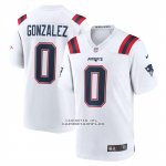 Camiseta NFL Game New England Patriots Christian Gonzalez Blanco1