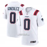Camiseta NFL Game New England Patriots Christian Gonzalez Blanco1