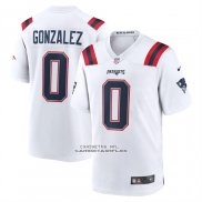 Camiseta NFL Game New England Patriots Christian Gonzalez Blanco1