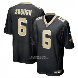 Camiseta NFL Game New Orleans Saints Tyler Shough Negro