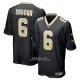 Camiseta NFL Game New Orleans Saints Tyler Shough Negro