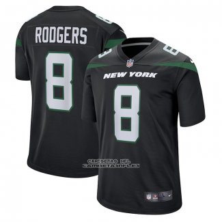 Camiseta NFL Game New York Jets Aaron Rodgers Negro