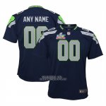 Camiseta NFL Game Nino Seattle Seahawks Super Bowl LX Personalizada Azul