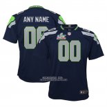Camiseta NFL Game Nino Seattle Seahawks Super Bowl LX Personalizada Azul