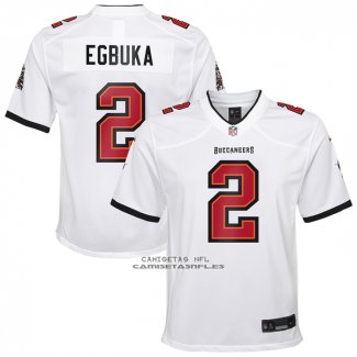Camiseta NFL Game Nino Tampa Bay Buccaneers Emeka Egbuka Blanco
