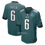 Camiseta NFL Game Philadelphia Eagles DeVonta Smith Super Bowl LVII Patch Verde