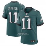 Camiseta NFL Game Philadelphia Eagles Jihaad Campbell Verde Camiseta NFL Game Philadelphia Eagles Jihaad Campbell Verde