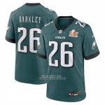 Camiseta NFL Game Philadelphia Eagles Saquon Barkley Super Bowl LIX Verde
