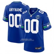 Camiseta NFL Game Seattle Seahawks 50th Season Throwback Personalizada Royal
