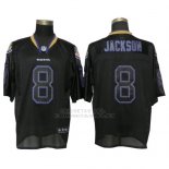 Camiseta NFL Hombre Elite Baltimore Ravens 8 Lamar Jackson Negro Stitched