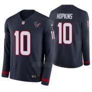 Camiseta NFL Hombre Houston Texans Deandre Hopkins Azul Therma Manga Larga