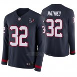 Camiseta NFL Hombre Houston Texans Tyrann Mathieu Azul Therma Manga Larga