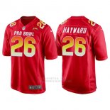 Camiseta NFL Hombre Los Angeles Chargers 26 Casey Hayward Rojo AFC 2018 Pro Bowl