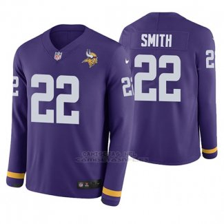 Camiseta NFL Hombre Minnesota Vikings Harrison Smith Violeta Therma Manga Larga