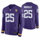 Camiseta NFL Hombre Minnesota Vikings Latavius Murray Violeta Therma Manga Larga