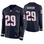 Camiseta NFL Hombre New England Patriots Duke Dawson Azul Therma Manga Larga