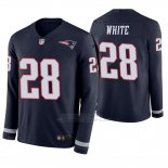 Camiseta NFL Hombre New England Patriots James Blanco Azul Therma Manga Larga