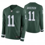 Camiseta NFL Hombre New York Jets Robby Anderson Verde Therma Manga Larga