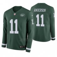 Camiseta NFL Hombre New York Jets Robby Anderson Verde Therma Manga Larga