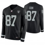 Camiseta NFL Hombre Oakland Raiders Jared Cook Negro Therma Manga Larga