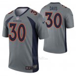 Camiseta NFL Legend Denver Broncos Terrell Davis Inverted Gris