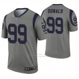 Camiseta NFL Legend Hombre Los Angeles Rams 99 Aaron Donald Inverted Gris