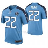 Camiseta NFL Legend Hombre Tennessee Titans Derrick Henry Azul 20th Anniversary Color Rush