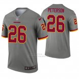 Camiseta NFL Legend Hombre Washington Rojoskins 26 Adrian Peterson Inverted Gris