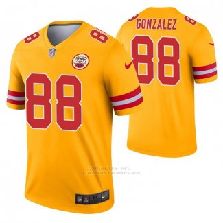 Camiseta NFL Legend Kansas City Chiefs Tony Gonzalez Inverted Oro