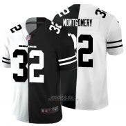 Camiseta NFL Limited Chicago Bears Montgomery White Black Split