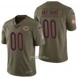 Camiseta NFL Limited Chicago Bears Personalizada 2017 Salute To Service Verde