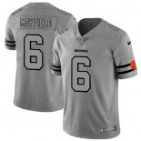 Camiseta NFL Limited Cleveland Browns Mayfield Team Logo Gridiron Gris