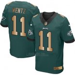 Camiseta NFL Limited Hombre 11 Wentz Philadelphia Eagles Verde