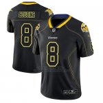 Camiseta NFL Limited Hombre Minnesota Vikings Kirk Cousins Negro Color Rush 2018 Lights Out