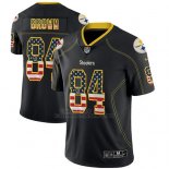 Camiseta NFL Limited Hombre Pittsburgh Steelers Antonio Marron Negro 2018 USA Flag Fashion Color Rush