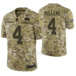 Camiseta NFL Limited Hombre San Francisco 49ers Nick Mullens Camuflaje 2018 Salute To Service