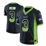 Camiseta NFL Limited Hombre Seattle Seahawks Russell Wilson Azul 2018 Drift Fashion Color Rush