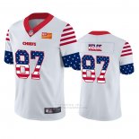 Camiseta NFL Limited Kansas City Chiefs Travis Kelce Independence Day Blanco