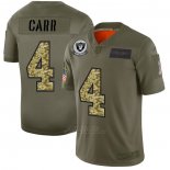 Camiseta NFL Limited Las Vegas Raiders Carr 2019 Salute To Service Verde