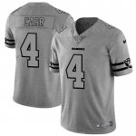 Camiseta NFL Limited Las Vegas Raiders Carr Team Logo Gridiron Gris