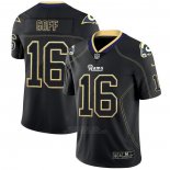 Camiseta NFL Limited Los Angeles Rams Goff Lights Out Negro
